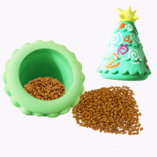TPR Schaum Haustier Hund Katzenfutter Lockmittel Spielzeug Feeder Weihnachtsbaum Form Kauspielzeug Für Haustiere, die kein Spielzeug mögen
